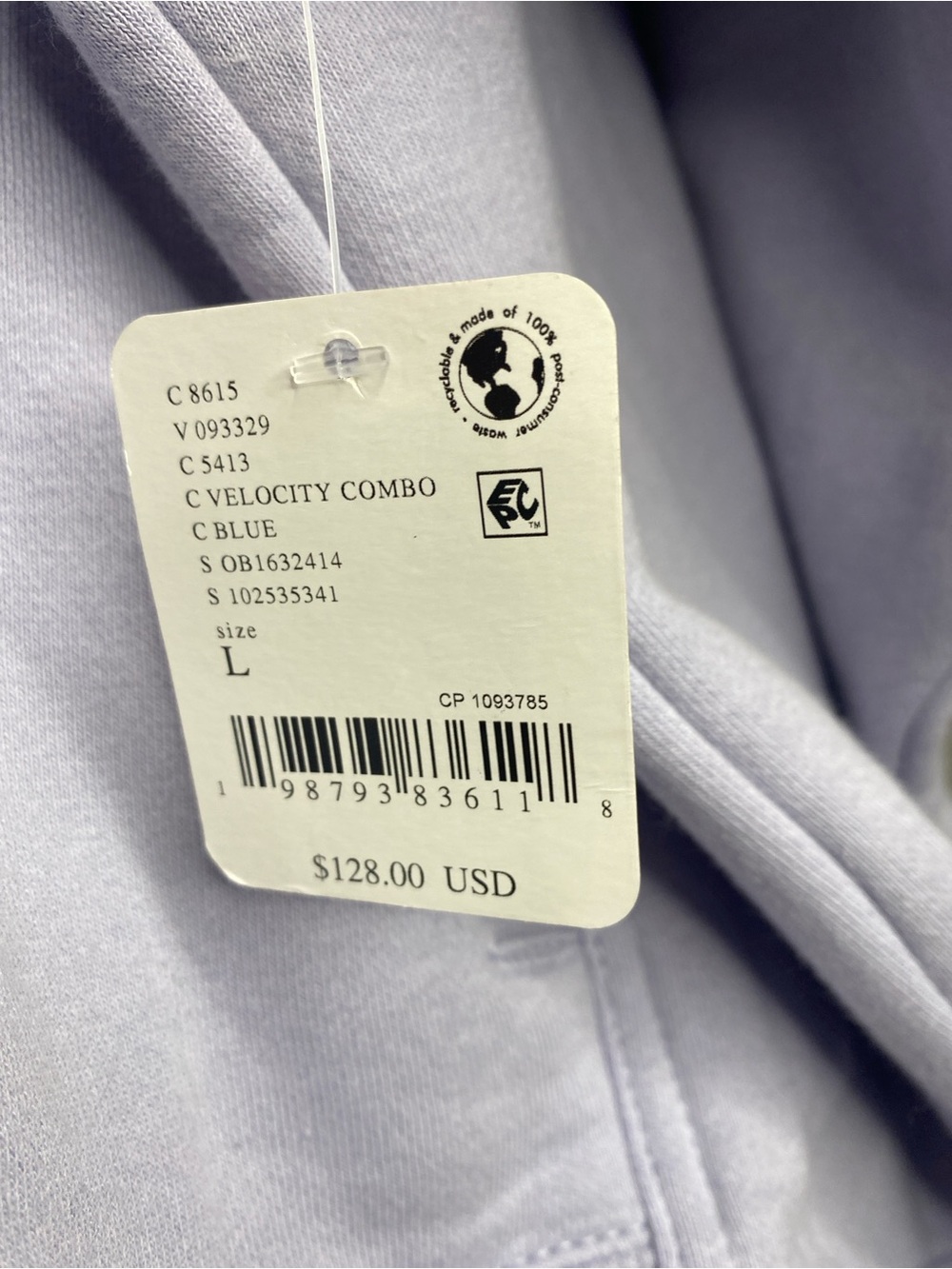 NWT Free People Movement Sprint To The Finish Logo Hoodie Purple Velocity, Sz L - Picture 5 of 5